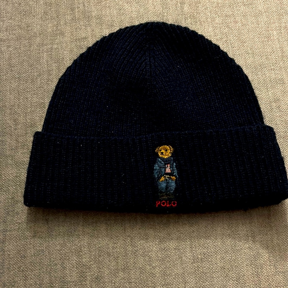 Ralph Lauren Bear Winter Hat One size fits all adults